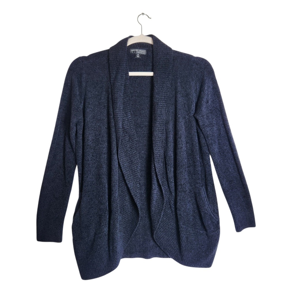 Barefoot Dreams CozyChic Lite Circle Cardigan gray 452 Open Front L/XL